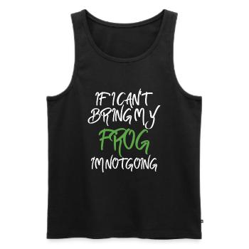 Wenn Ich Meinen Frosch Nicht Mitbringen Kann - Männer Premium Bio Tank Top - Schwarz - Vorne - AI Model Male 178 light (178cm)