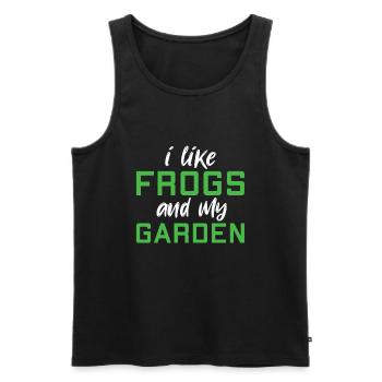 Ich Mag Frösche Und Meinen Garten - Frosch - Männer Premium Bio Tank Top - Schwarz - Vorne - AI Model Male 178 light (178cm)
