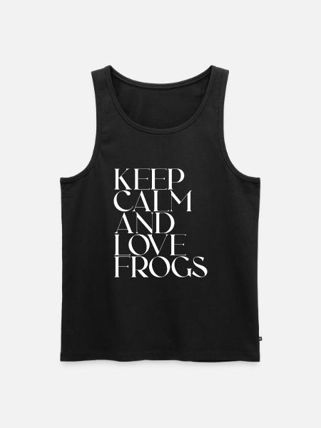 Keep calm and love frogs - Men's Premium Organic Tank Top - black