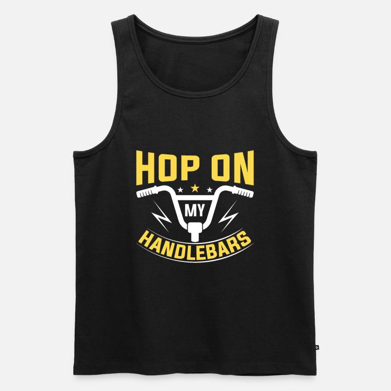 Hüpf Auf Meinen Lenker - Männer Premium Bio Tank Top - Schwarz
