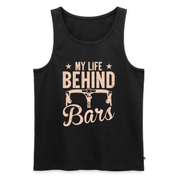 Mein Leben Hinter Gittern - Männer Premium Bio Tank Top - Schwarz - Vorne - AI Model Male 178 light (178cm)