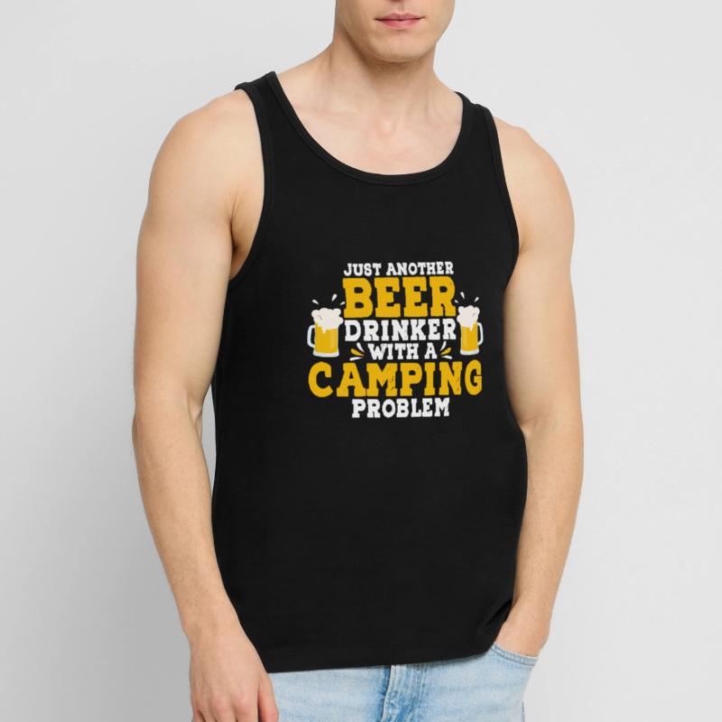 Just another beer drinker with camping problems Men's Premium Organic Tank Top