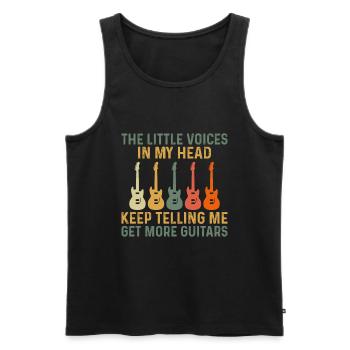 Die Kleinen Stimmen In Meinem Kopf Sagen Mir - Männer Premium Bio Tank Top - Schwarz - Vorne - Michal (187cm)