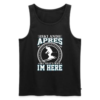 Ski Und Apres Ski Deshalb Bin Ich Hier - Männer Premium Bio Tank Top - Schwarz - Vorne - AI Model Male 178 light (178cm)