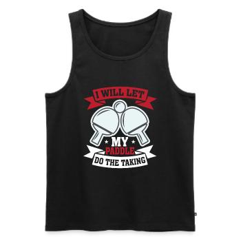 Ich Werde Mein Paddel Die Arbeit Machen Lassen - Männer Premium Bio Tank Top - Schwarz - Vorne - Michal (187cm)