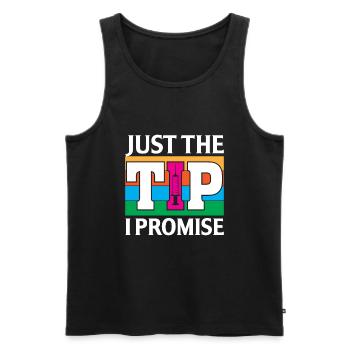 Nur Der Tipp Den Ich Verspreche - Männer Premium Bio Tank Top - Schwarz - Vorne - AI Model Male 178 light (178cm)