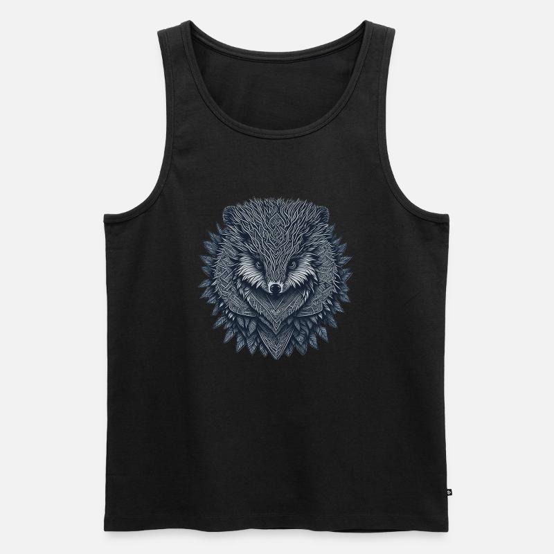 Totem Herisson - Männer Premium Bio Tank Top - Schwarz