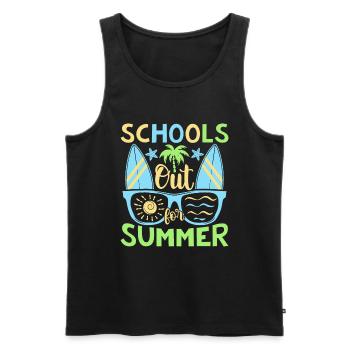 No school in summer - Men's Premium Organic Tank Top - black - Front - Michal (187cm)
