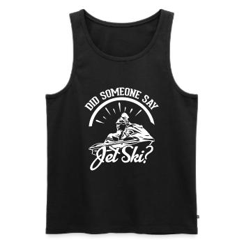 Did someone say jet ski? - Men's Premium Organic Tank Top - black - Front - AI Model Male 178 light (178cm)