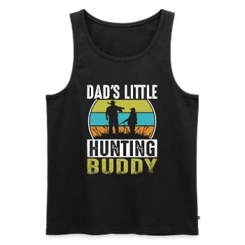 Daddy's little hunting buddy - Men's Premium Organic Tank Top - black - Front - AI Model Male 178 light (178cm)