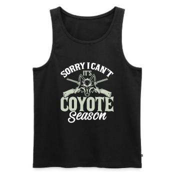 Tut Mir Leid Ich Kann Nicht Es Ist Kojotenzeit - Männer Premium Bio Tank Top - Schwarz - Vorne - Michal (187cm)