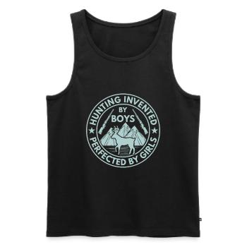 Jagd Von Jungen Wird Von Mädchen Perfektioniert - Männer Premium Bio Tank Top - Schwarz - Vorne - Michal (187cm)