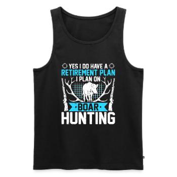 Retirement plan is to go hunting - Men's Premium Organic Tank Top - black - Front - Michal (187cm)