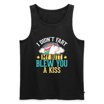 I didn't fart, my butt has a kiss - Men's Premium Organic Tank Top - black - Front - Michal (187cm)
