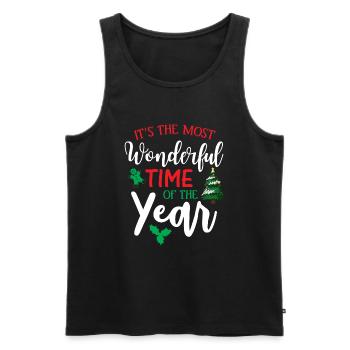 Es Ist Die Schönste Zeit Des Jahres - Männer Premium Bio Tank Top - Schwarz - Vorne - AI Model Male 178 light (178cm)