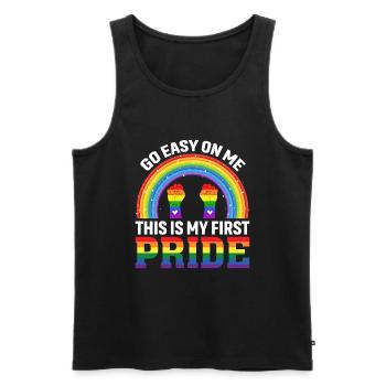 Don't be so me, that's my pride - Men's Premium Organic Tank Top - black - Front - Michal (187cm)