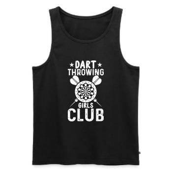 Club de filles de lancer de fléchettes - Débardeur bio Premium Homme - noir - Devant - Michal (187cm)