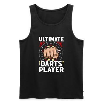 Ultimativer Dartspieler - Männer Premium Bio Tank Top - Schwarz - Vorne - Michal (187cm)