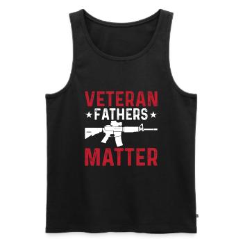 Veteran fathers are important - Men's Premium Organic Tank Top - black - Front - Michal (187cm)