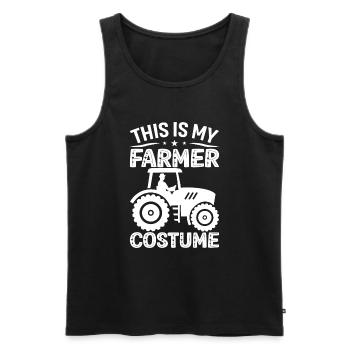 This Is My Farmer Costume - Men's Premium Organic Tank Top - black - Front - AI Model Male 178 light (178cm)
