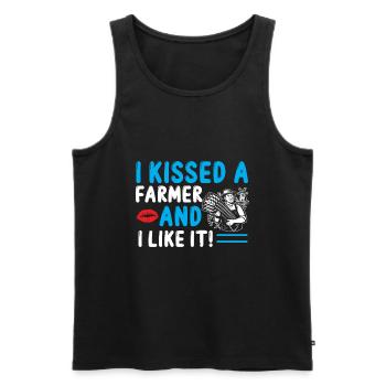J’ai embrassé un agriculteur et j’aime ça ! - Débardeur bio Premium Homme - noir - Devant - AI Model Male 178 light (178cm)