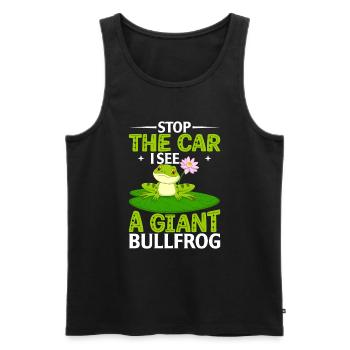 Halt Das Auto An Ich Sehe Einen Riesigen Frosch - Männer Premium Bio Tank Top - Schwarz - Vorne - AI Model Male 178 light (178cm)
