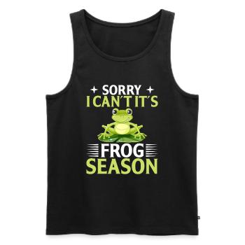 Tut Mir Leid Ich Kann Nicht Es Ist Froschsaison - Männer Premium Bio Tank Top - Schwarz - Vorne - AI Model Male 178 light (178cm)