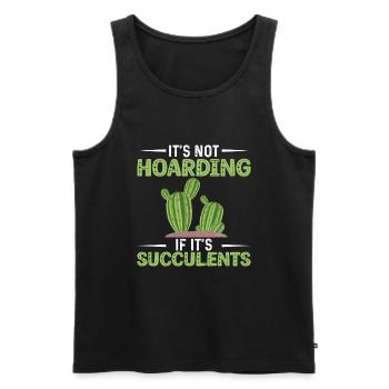 Sukkulenten Sind Keine Hortung - Männer Premium Bio Tank Top - Schwarz - Vorne - Michal (187cm)