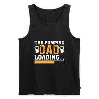 The pumping father loading... - Men's Premium Organic Tank Top - black - Front - AI Model Male 178 light (178cm)