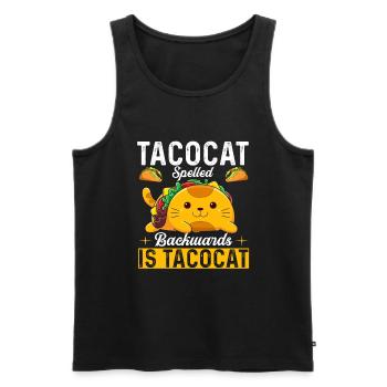 Tacocat Rückwärts Buchstabiert Ist Tacocat - Männer Premium Bio Tank Top - Schwarz - Vorne - Michal (187cm)