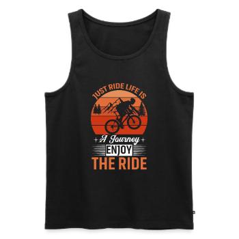 Einfach Fahren Das Leben Ist Eine Reise Genieße Di - Männer Premium Bio Tank Top - Schwarz - Vorne - AI Model Male 178 light (178cm)