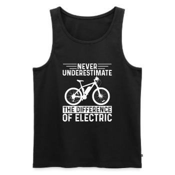 Unterschätzen Sie Niemals Den Unterschied Von Elek - Männer Premium Bio Tank Top - Schwarz - Vorne - AI Model Male 178 light (178cm)
