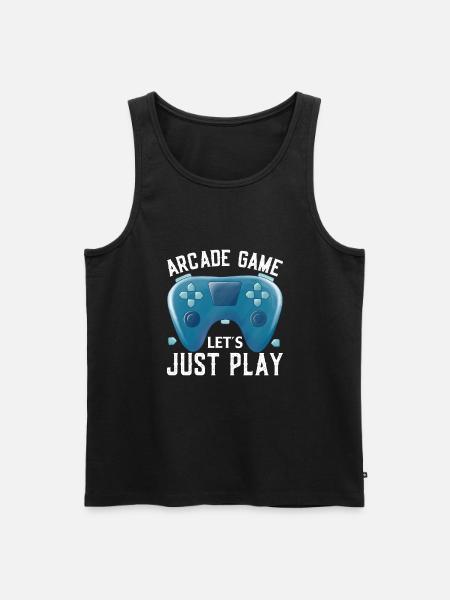 Arcade Game Let'S Just Play - Men's Premium Organic Tank Top - black