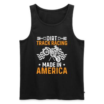 Course sur piste de terre battue Made In America - Débardeur bio Premium Homme - noir - Devant - Michal (187cm)