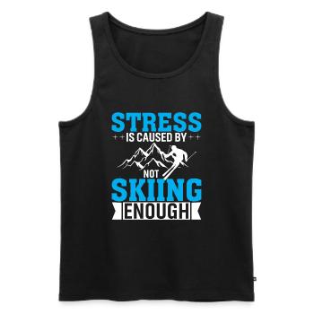 Stress Wird Durch Zu Wenig Skifahren Verursacht - Männer Premium Bio Tank Top - Schwarz - Vorne - AI Model Male 178 light (178cm)