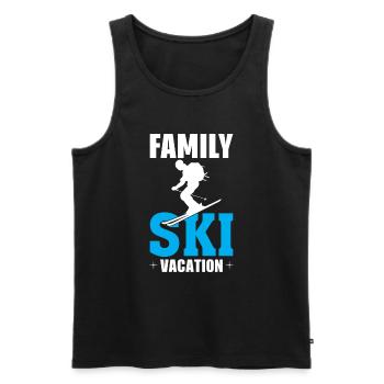 Familienski-Urlaub - Männer Premium Bio Tank Top - Schwarz - Vorne - AI Model Male 178 light (178cm)