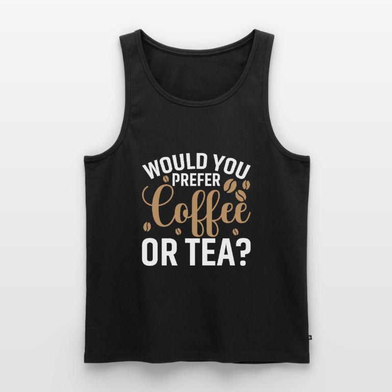 Bevorzugen Sie Kaffee Oder Tee? Männer Premium Bio Tank Top