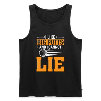 Ich Mag Große Putts Und Ich Kann Nicht Lügen - Männer Premium Bio Tank Top - Schwarz - Vorne - AI Model Male 178 light (178cm)