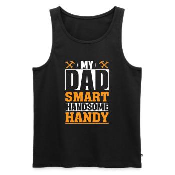 Mein Vater: Smart Handsome Handy - Männer Premium Bio Tank Top - Schwarz - Vorne - AI Model Male 178 light (178cm)