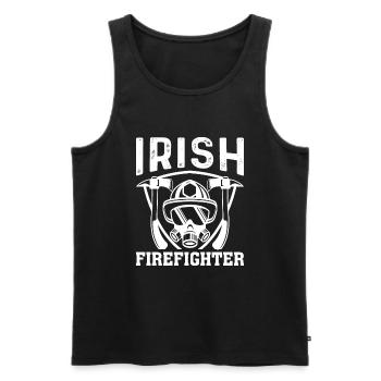 Irischer Feuerwehrmann - Männer Premium Bio Tank Top - Schwarz - Vorne - Michal (187cm)