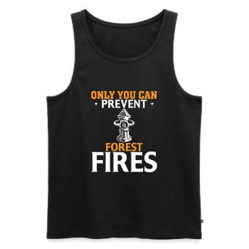 Only you can prevent forest fires - Men's Premium Organic Tank Top - black - Front - AI Model Male 178 light (178cm)