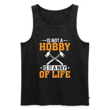 Ist Kein Hobby Sondern Eine Lebenseinstellung - Männer Premium Bio Tank Top - Schwarz - Vorne - AI Model Male 178 light (178cm)