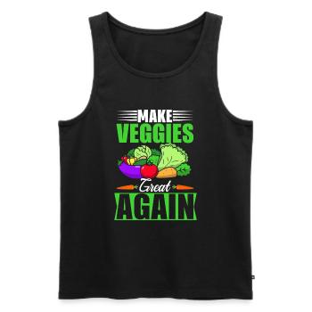 Redonne aux légumes d’excellents légumes - Débardeur bio Premium Homme - noir - Devant - Michal (187cm)