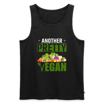 Another pretty vegan - Men's Premium Organic Tank Top - black - Front - Michal (187cm)