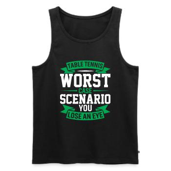 Table tennis worst-case scenario: You lose a - Men's Premium Organic Tank Top - black - Front - AI Model Male 178 light (178cm)