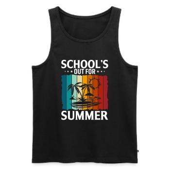 School is out for the summer - Men's Premium Organic Tank Top - black - Front - Michal (187cm)
