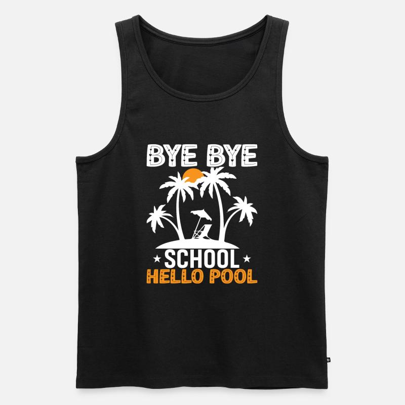 Bye Bye School Hello Pool - Men's Premium Organic Tank Top - black