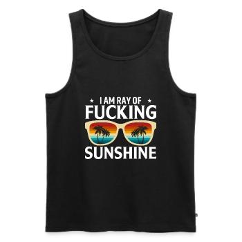 Je suis le de soleil - Débardeur bio Premium Homme - noir - Devant - Michal (187cm)