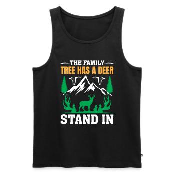 Der Stammbaum Hat Einen Hirschstand In - Männer Premium Bio Tank Top - Schwarz - Vorne - Michal (187cm)