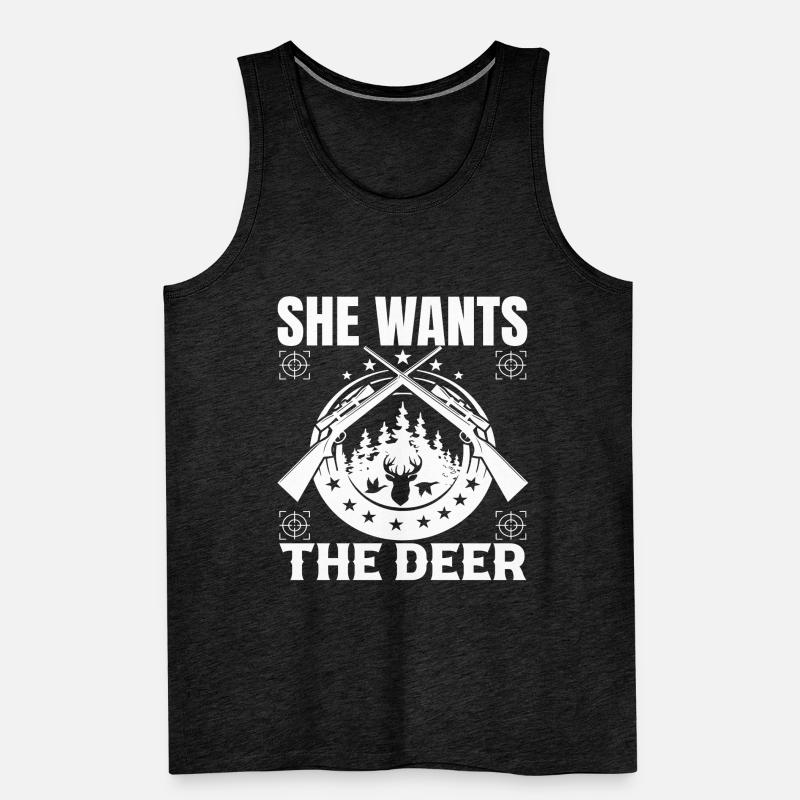 Sie Will Die Hirsche Männer Premium Bio Tank Top
